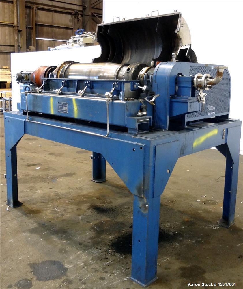 Used Stainless Steel Solid Bowl Decanter Centrifuge, IHI HS-325FS