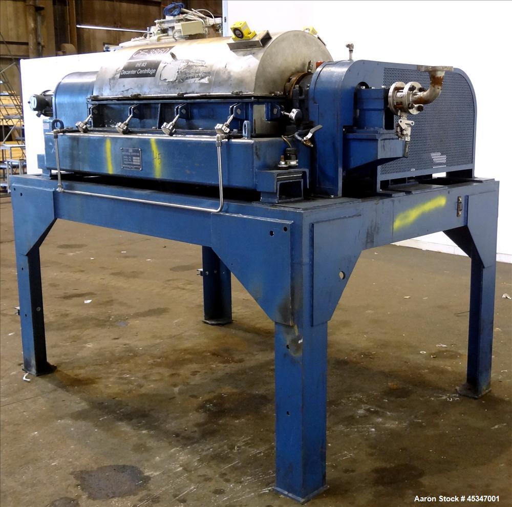 Used Stainless Steel Solid Bowl Decanter Centrifuge, IHI HS-325FS