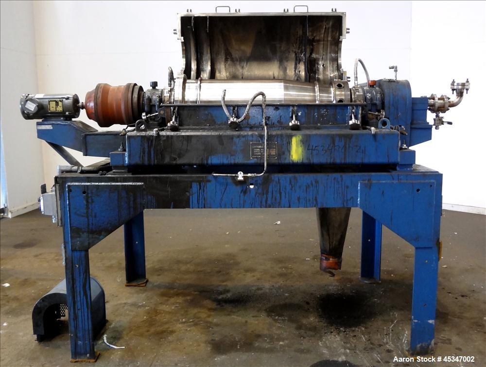 Used Stainless Steel Solid Bowl Decanter Centrifuge, IHI HS-325FS