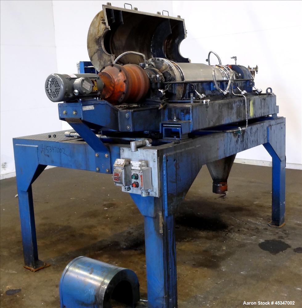 Used Stainless Steel Solid Bowl Decanter Centrifuge, IHI HS-325FS