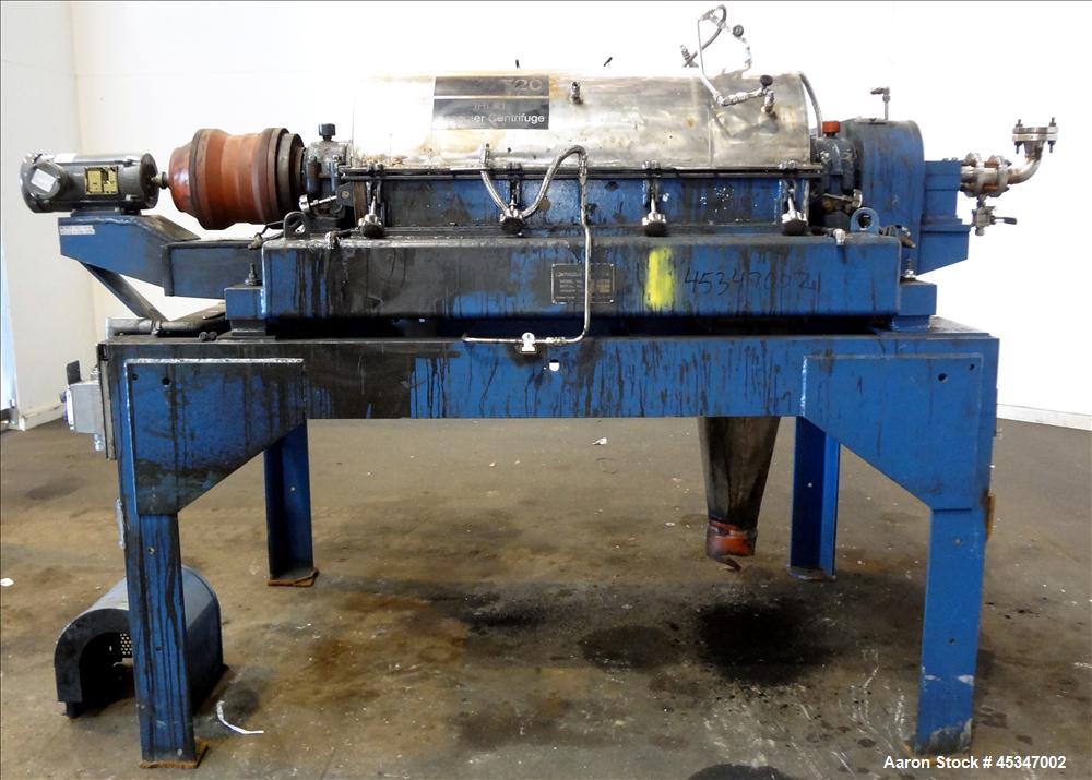 Used Stainless Steel Solid Bowl Decanter Centrifuge, IHI HS-325FS