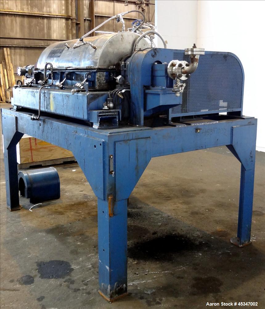 Used Stainless Steel Solid Bowl Decanter Centrifuge, IHI HS-325FS