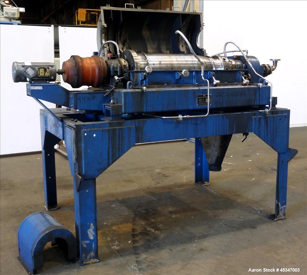 Used Stainless Steel Solid Bowl Decanter Centrifuge, IHI HS-325FS
