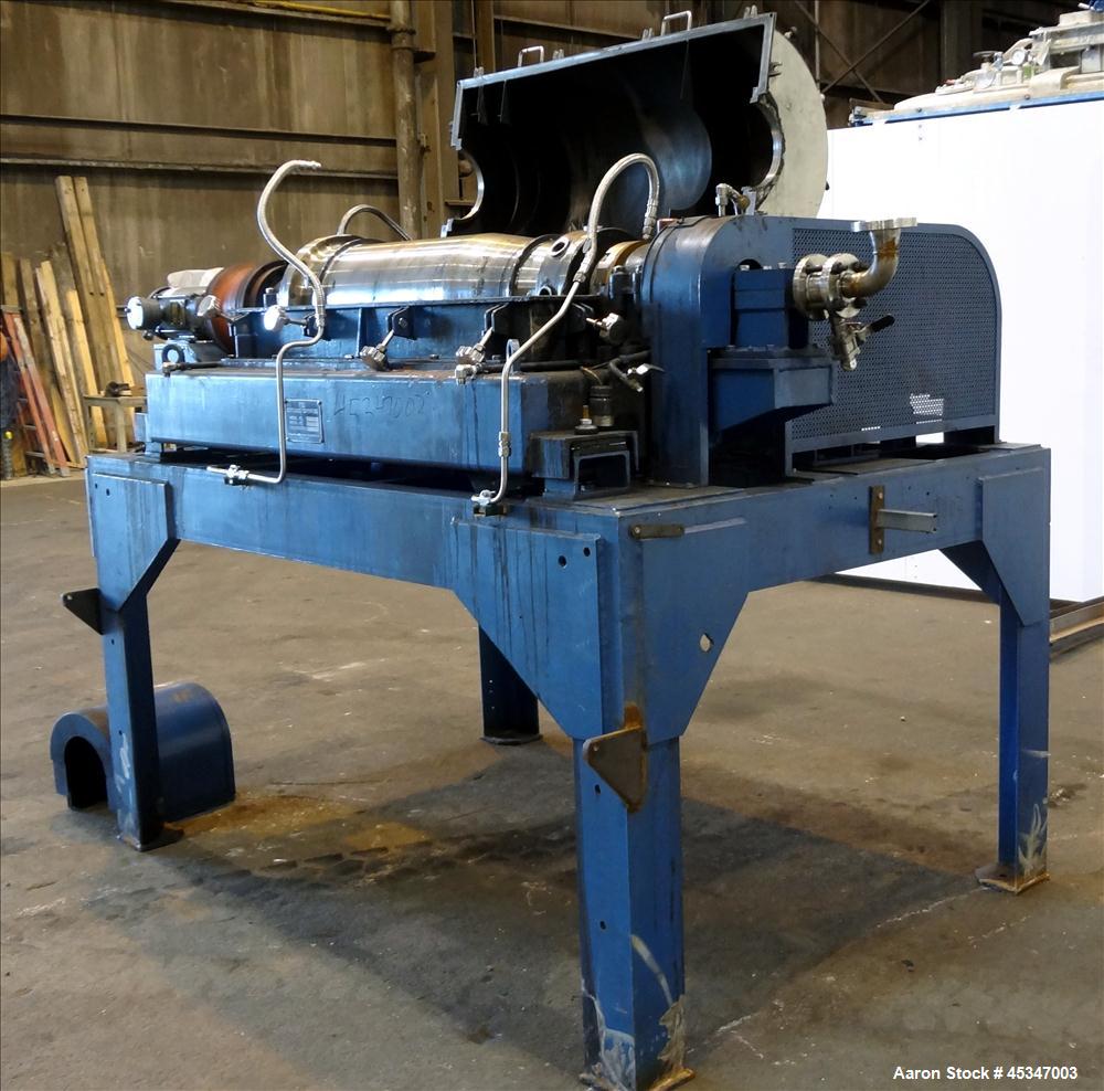 Used Stainless Steel Solid Bowl Decanter Centrifuge, IHI HS-325FS