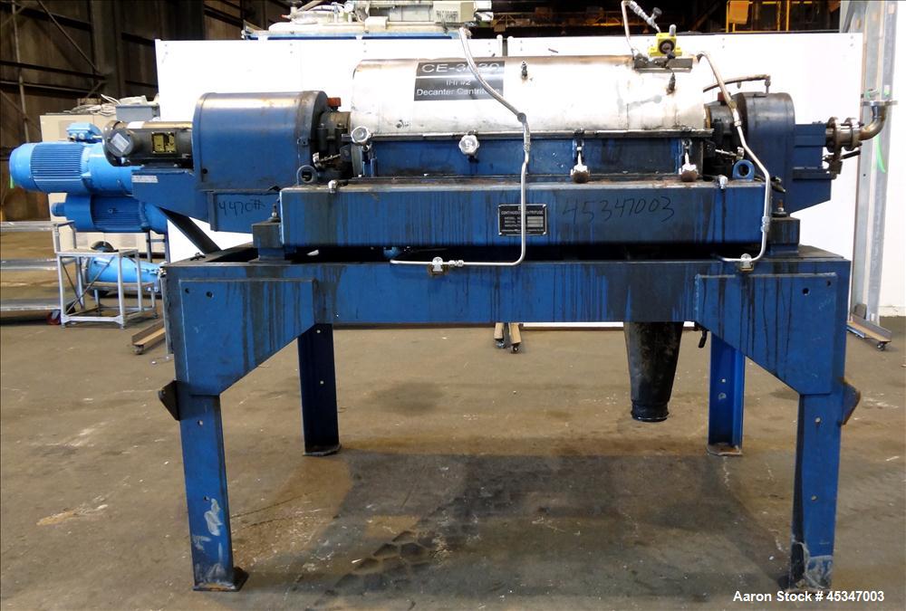 Used Stainless Steel Solid Bowl Decanter Centrifuge, IHI HS-325FS
