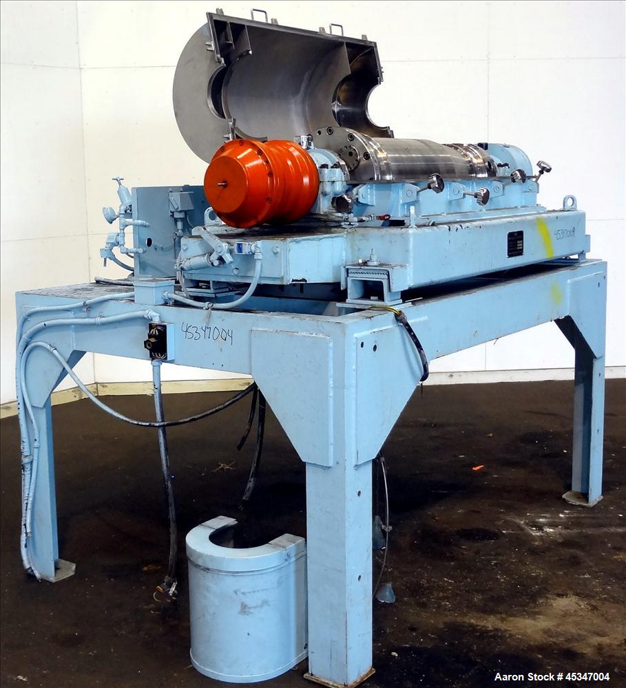 Used Stainless Steel Solid Bowl Decanter Centrifuge, IHI HS-325FS