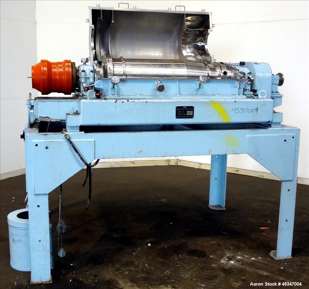 Used Stainless Steel Solid Bowl Decanter Centrifuge, IHI HS-325FS