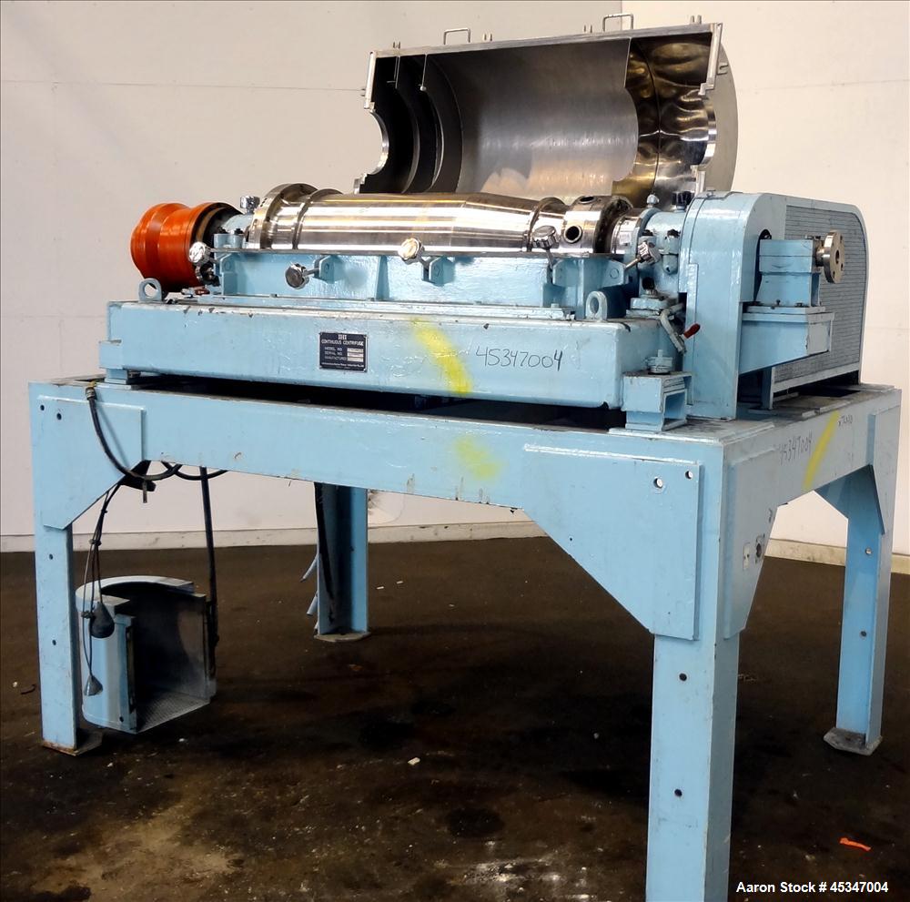 Used Stainless Steel Solid Bowl Decanter Centrifuge, IHI HS-325FS