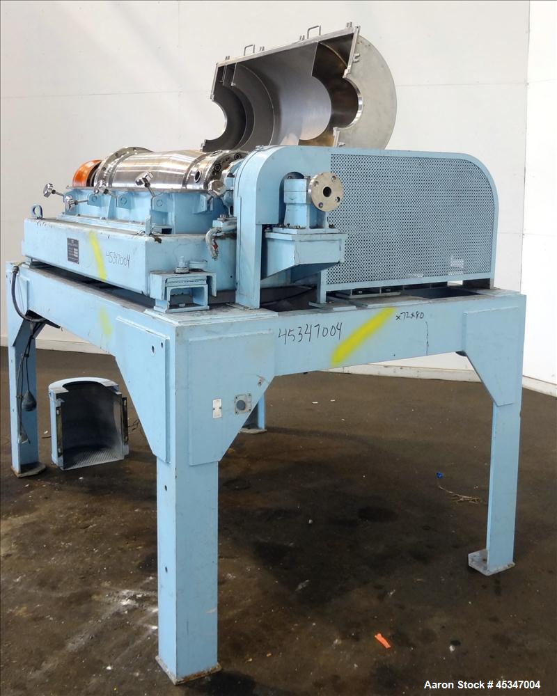 Used Stainless Steel Solid Bowl Decanter Centrifuge, IHI HS-325FS
