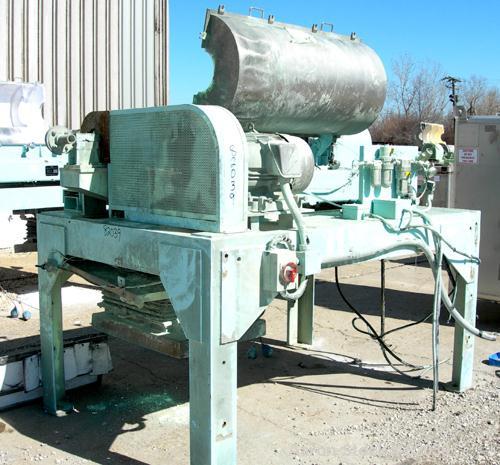 USED: IHI HS-325FS Solid Bowl Decanter Centrifuge, stainless steel construction on product contact areas. 12.7" diameter x 42.9" straight side (325mm x 1100mm) bowl, 2.5" single lead hardfaced convey...