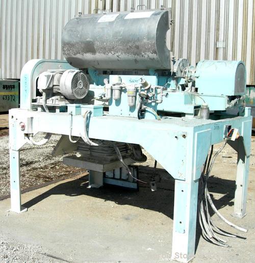 USED: IHI HS-325FS Solid Bowl Decanter Centrifuge, stainless steel construction on product contact areas. 12.7" diameter x 42.9" straight side (325mm x 1100mm) bowl, 2.5" single lead hardfaced convey...