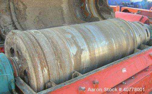 Used Sharples PM-75000 Super-D-Canter Centrifuge, 316/317 stainless steel construction on product contact areas. Max bowl speed 2600 rpm, 360 degree solid discharge ports with STC liners, 10" single ...