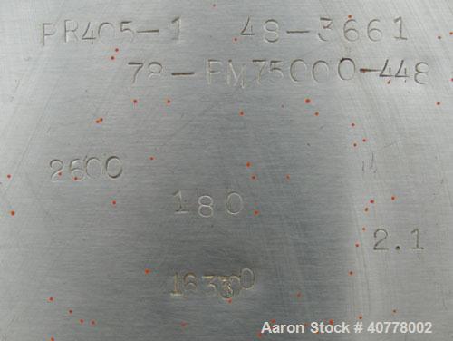 Used Sharples PM-75000 Super-D-Canter Centrifuge, 316/317 stainless steel construction on product contact areas. Max bowl speed 2600 rpm, 360 degree solid discharge ports with STC liners, 10" single ...