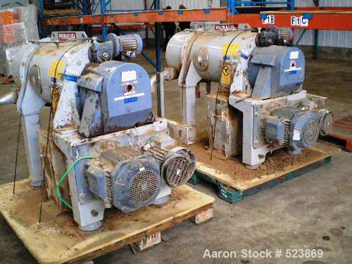 USED: Pieralisi model Baby 11 solid bowl decanter centrifuge, stainless steel construction on product contact areas. Max bowl speed 5200 rpm, 3500 x "G" force, conveyor with hardfacing, 7.35 kW drive...