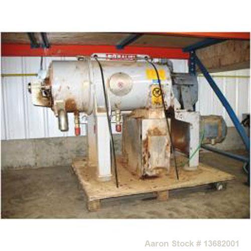 Used Pieralisi Baby 11 Solid Bowl Decanter Centrifuge. Stainless steel construction on product contact areas. Max bowl speed 5200 rpm, 3500 x "G" force, conveyor with hardfacing, 7.5 kW drive motor, ...