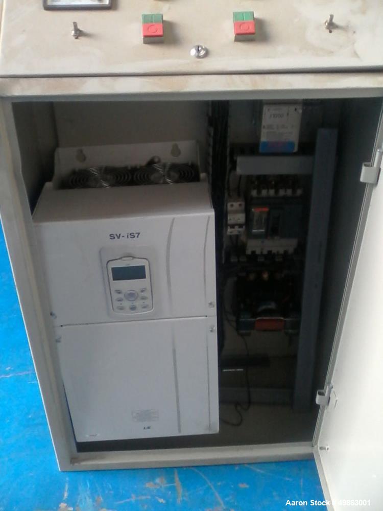 Used Pieralisi Jumbo 2  Decanter Centrifuge (2 phases)and Electrical Panel. 60 ton capacity within 24 hours. 37kW main motor power, 470mm diameter, 2,950 g centrifugal force. Total length 362 cm, wid...