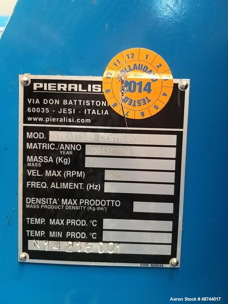 Used- Pieralisi Estratore Centrifugo-SPI 555S Solid Bowl Decanter Centrifuge