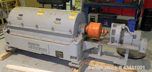 Used Sharples PM-35000 Super-D-Canter Centrifuge, max bowl speed 3250, single lead conveyor w/STC wear protection tiles, 360 degree solids discharge ports w/STC wear liners, moon liquid plate dams, b...