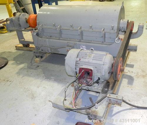 Used Sharples PM-35000 Super-D-Canter Centrifuge, max bowl speed 3250, single lead conveyor w/STC wear protection tiles, 360 degree solids discharge ports w/STC wear liners, moon liquid plate dams, b...