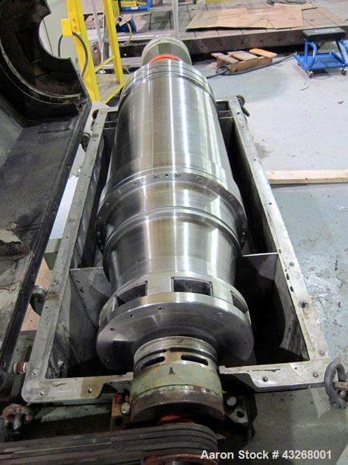 Used Sharples PM-35000 Super-D-Canter Centrifuge. 316 Stainless steel construction on product contact areas, maximum bowl speed 3250 rpm, 5 1/2" single lead conveyor with sintered tungsten carbide we...