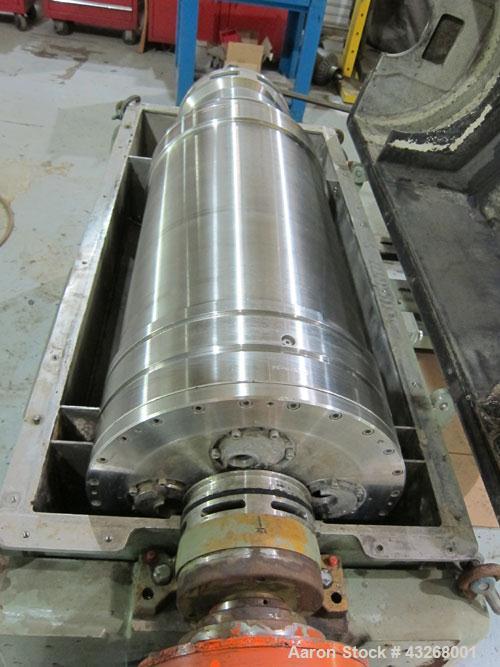 Used Sharples PM-35000 Super-D-Canter Centrifuge. 316 Stainless steel construction on product contact areas, maximum bowl speed 3250 rpm, 5 1/2" single lead conveyor with sintered tungsten carbide we...