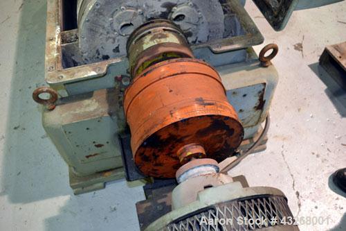 Used Sharples PM-35000 Super-D-Canter Centrifuge. 316 Stainless steel construction on product contact areas, maximum bowl speed 3250 rpm, 5 1/2" single lead conveyor with sintered tungsten carbide we...