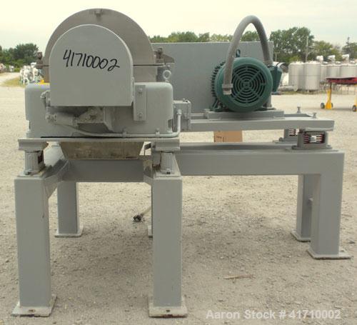 Used Sharples "Sanitary" P-3000 Super-D-Canter Centrifuge, 316 stainless steel construction (product contact areas). Maximum bowl speed 4000 rpm, hogged-out cake discharge ports, 3" polished single l...