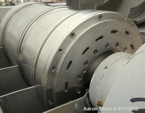Used Sharples "Sanitary" P-3000 Super-D-Canter Centrifuge, 316 stainless steel construction (product contact areas). Maximum bowl speed 4000 rpm, hogged-out cake discharge ports, 3" polished single l...