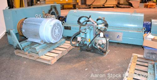 Used Sharples DS-406 Super-D-Canter Centrifuge. 317 Stainless steel construction (product contact areas), maximum bowl speed 3250 rpm, 7-1/2 single lead conveyor with sintered tungsten carbide wear p...