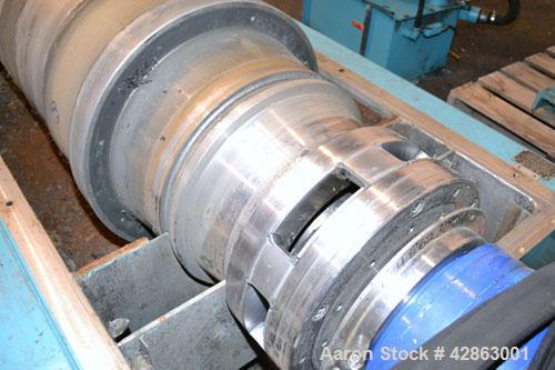 Used Sharples DS-406 Super-D-Canter Centrifuge. 317 Stainless steel construction (product contact areas), maximum bowl speed 3250 rpm, 7-1/2 single lead conveyor with sintered tungsten carbide wear p...