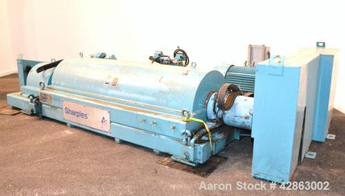 Used Sharples DS-406 Super-D-Canter Centrifuge. 317 Stainless steel construction (product contact areas), maximum bowl speed 3250 rpm, 7-1/2 single lead conveyor with sintered tungsten carbide wear p...