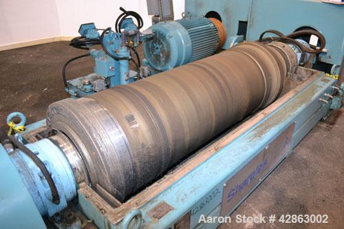 Used Sharples DS-406 Super-D-Canter Centrifuge. 317 Stainless steel construction (product contact areas), maximum bowl speed 3250 rpm, 7-1/2 single lead conveyor with sintered tungsten carbide wear p...