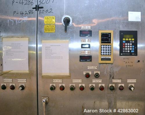 Used Sharples DS-406 Super-D-Canter Centrifuge. 317 Stainless steel construction (product contact areas), maximum bowl speed 3250 rpm, 7-1/2 single lead conveyor with sintered tungsten carbide wear p...