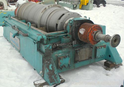 Used Sharples DS-705 Super-D-Canter Centrifuge, 317 stainless steel construction (product contact areas), 10" single lead conveyor with STC tiles, 360 degree solid discharge ports with replaceable si...