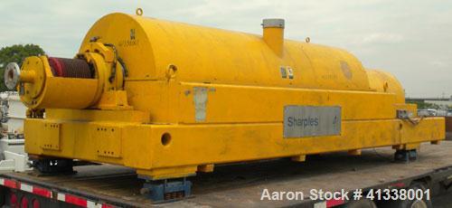 Used Sharples DS-706 Super-D-Canter Centrifuge, 317 stainless steel construction (product contact areas), 12" single lead quasi-axial conveyor with sintered tungsten carbide wear protection tiles, 36...