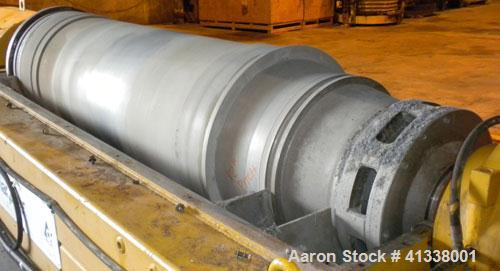Used Sharples DS-706 Super-D-Canter Centrifuge, 317 stainless steel construction (product contact areas), 12" single lead quasi-axial conveyor with sintered tungsten carbide wear protection tiles, 36...