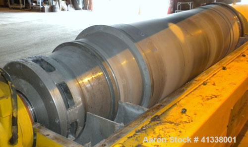 Used Sharples DS-706 Super-D-Canter Centrifuge, 317 stainless steel construction (product contact areas), 12" single lead quasi-axial conveyor with sintered tungsten carbide wear protection tiles, 36...