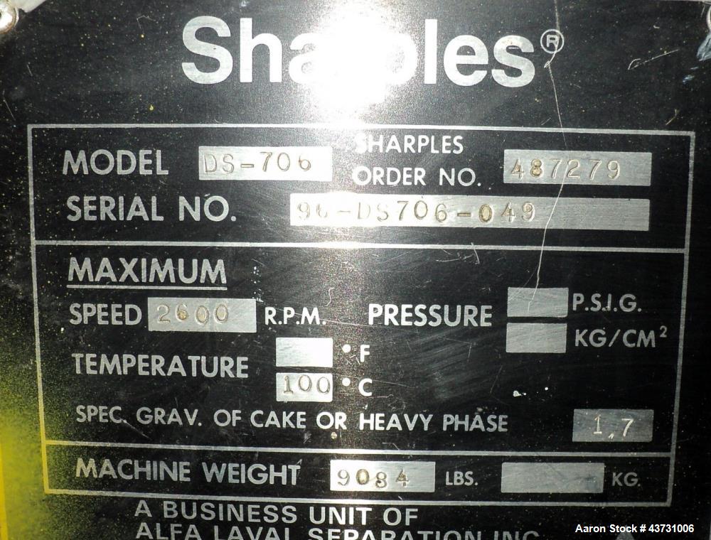 Used- Sharples Super-D-Canter Centrifuge