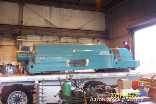 USED: Sharples DS-706 Super-D-Canter centrifuge, stainless steel construction on product contact areas. Max bowl speed 2800 rpm, single lead conveyor with sintered tungsten carbide wear protection ti...