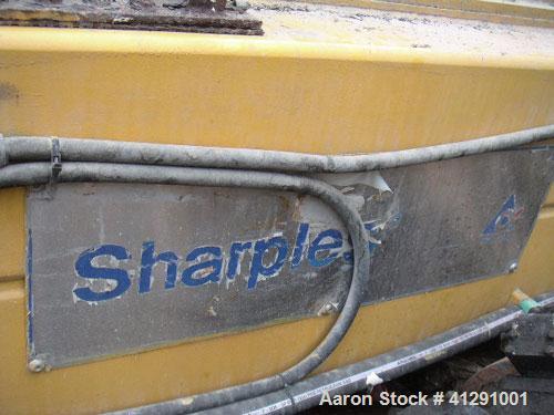 Used Sharples DS706 Super-D-Canter Centrifuge. 316/317 stainless steel construction on product contact areas, max bowl speed 2800 rpm, single lead conveyor, 360 degree solids discharge ports with sin...