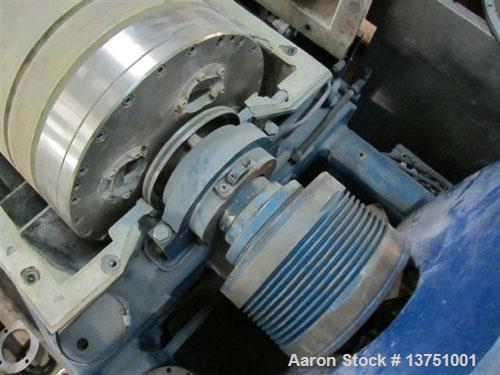 Used Sharples DSNX-4230 Super-D-Canter Centrifuge. (Unit is similar/identical to PM-35000.) Stainless steel construction on product contact areas. Max bowl speed 3650 rpm. 16.6" diameter x 49" straig...