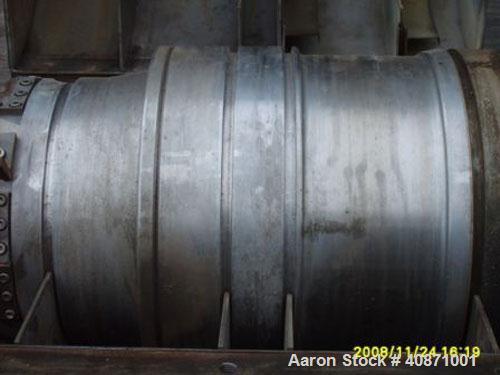 Used Sharples P-2000 Super-D-Canter Centrifuge. 316 stainless steel construction on product contact areas, max bowl speed 3240 rpm, single lead conveyor, 1,2,3,4 slotted liquid plate dam, gearbox wit...