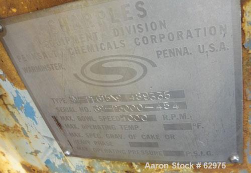 Used Stainless Steel Sharples Super-D-Canter Centrifuge