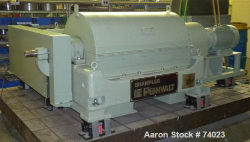 Reconditioned- Sharples P-3000 Super-D-Canter Centrifuge, 316 Stainless Steel Construction (product contact areas), maximum bowl speed 4000 rpm, 4.25" single lead conveyor with sintered tungsten carb...