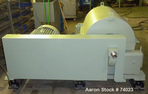 Reconditioned- Sharples P-3000 Super-D-Canter Centrifuge, 316 Stainless Steel Construction (product contact areas), maximum bowl speed 4000 rpm, 4.25" single lead conveyor with sintered tungsten carb...