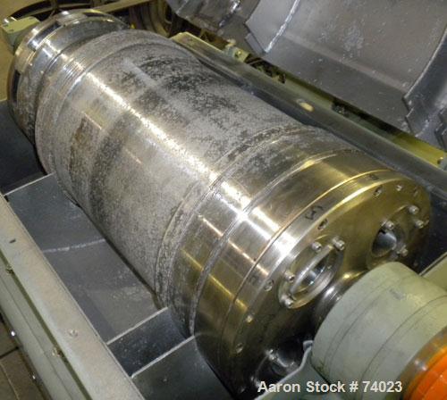 Reconditioned- Sharples P-3000 Super-D-Canter Centrifuge, 316 Stainless Steel Construction (product contact areas), maximum bowl speed 4000 rpm, 4.25" single lead conveyor with sintered tungsten carb...