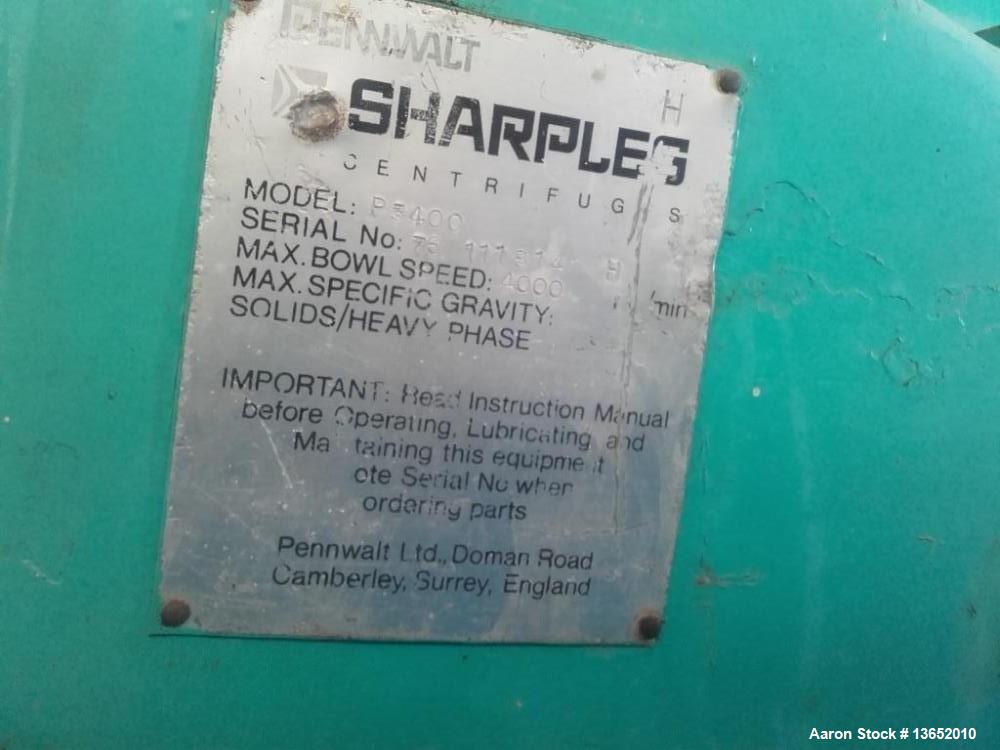 Used Sharples Pennwalt P-3400 Super-D-Canter Centrifuge.