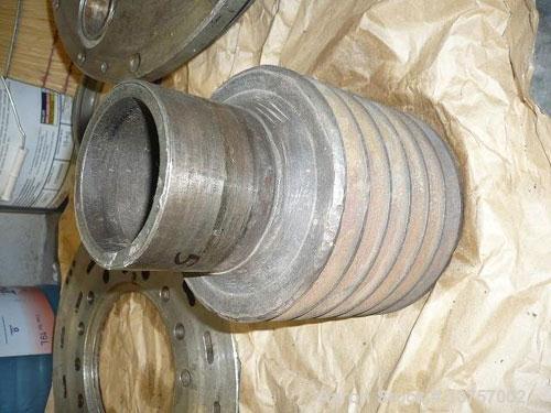 Used Sharples P-3400 Super-D-Canter centrifuge, stainless steel construction, 4.25" single lead conveyor with welded hardfacing, hogged-out cake discharge ports, P-165 gearbox, liquid plate dams, bas...
