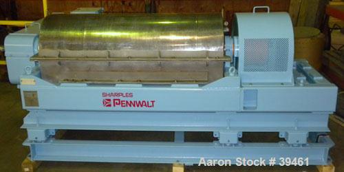 Used Sharples P-3400 Super-D-Canter Centrifuge. 2 Phase or 3 phase separation design (presently has plugs in the 3rd phase ports, just requires screw-in 3rd phase regulating tubes) 316 stainless stee...