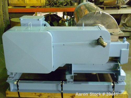 Used Sharples P-3400 Super-D-Canter Centrifuge. 2 Phase or 3 phase separation design (presently has plugs in the 3rd phase ports, just requires screw-in 3rd phase regulating tubes) 316 stainless stee...